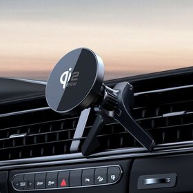 Pabrik ODM OEM Pengisi Daya Mobil Nirkabel Qi2, Pengisian Nirkabel Cepat & Dudukan Ventilasi Stabil. Susunan Magnetik Lebih Luas, Pegangan Sangat Kuat