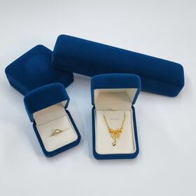 Luxury Velvet Jewelry Display Box Soft Touch Necklace Ring Packaging Case Premium Jewelry Gift Box for Retail & Wedding