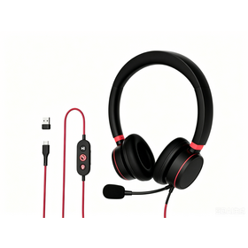 Wired Call Center Headset with ENC Mic, Teams Compatible, Replaceable Ear Pads, Custom Logo Printing, OEM ODM Factory Direct