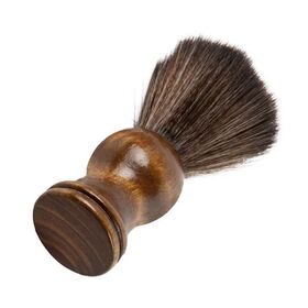 Meilleur prix Brosse de rasage manuelle en bois pour le nettoyage du visage et de la barbe des hommes, compatible avec la crème à raser, pour salon de coiffure