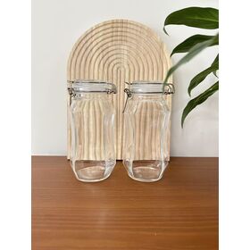 Wholesale clip top glass jar glass bottle storage jar