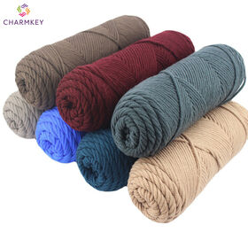 3mm Acrylic Milk Cotton Yarn 8Ply Medium Thick Lover Cotton Yarn for Doll Scarf Garment Hand Knitting Wholesale