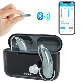 Open Fit Bluetooth Digital Ric Ear Hearing Aid BTE Smart Design for Tinnitus Relief and Severe Hearing Loss