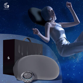 GEECO Smart Regulable cuello almohada de sueño, forma estable mantener la almohada, lámpara de noche caliente integrada, facilidad diaria dolor de cuello