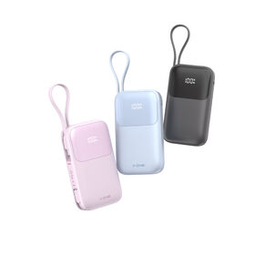 X-ONE New 10000mAH With 2 Buit In Cable and 4 Outputs Power Bank Atom Duo 22.5W Fast Charging