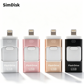 SimDisk Mobile Phone U Disk, Creative Metal USB Flash Drive, 32GB High-Speed, Customizable Logo, 3-in-1 Storage Solution