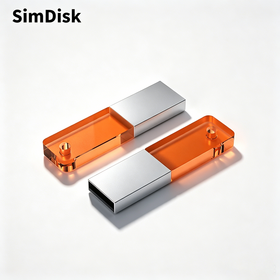SimDisk Crystal USB 2.0 Flash Drive, Ideal Wedding Gift, 128MB-64GB Storage, Pen Drive, Elegant Design, Memorable Keepsake