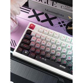 Clavier Mécanique de Jeu, Jeu Complet de Touches PBT PC Dégradé Couleur Tourbillon, Sublimation par Colorant, Lumière RVB Traversante