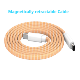USB C to Lightning Cable, USB 2.0 , 480 Mbps data transmission, PD 240W fast charging, Magnetically retractable Cable,