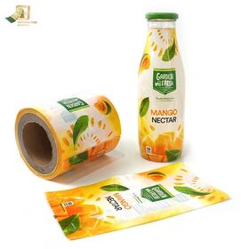 GH-printing مخصص للحرارة يتقلص الأكمام فيلم بلاستيكي PVC مقاوم للماء يتقلص فيلم التفاف لأنواع زجاجات المشروبات