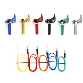 Motocicleta Quick Turn Acelerador Assembleia Multicolor Anodizado Acabamento Correspondência Cable Set Motocross Estilo Substituição Parte