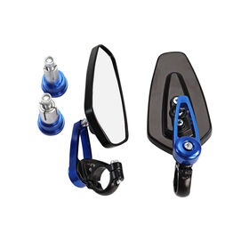 Motocicleta Bar End Espelho Retrovisor Set Multicolor Anodizado Acabamento Wide Angle View Design ajustável Substituição Parte