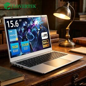 Laptop bisnis 15,6 inci dengan multi port, Tangani multitasking dengan lancar, RAM Dual-channel 16GB + SSD 512GB, Kamera hidup/mati sekali klik