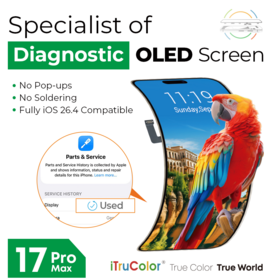 High Quality iTruColor for iPhone 17 Pro Max OLED Screen 6.9inch Black ROHS CE Certified Diagnostic Touch Display