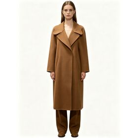 Luxury Winter Clothes Wholesale Customized Oversize Single Breast Design Collar Ladies Handmade Double Face Wool Coat