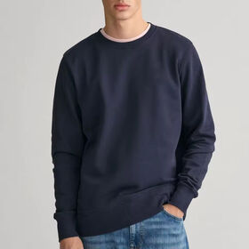 Men's Pullover Fleece Thickened Solid Color Men Oversize Crew Neck Sweatshirts