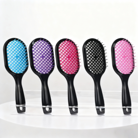 Nouveauté Brosse Démêlante avec Maille Creuse en Plastique en Nid d'Abeille pour Cheveux Mouillés - Brosse à Palette avec Poils