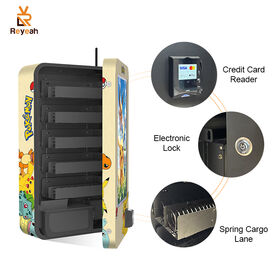 Hot Sale carte IP Pok Mon distributeur automatique de carte avec le paiement du lecteur de carte 32 pouces à écran tactile des distributeurs automatiques de cartes de jeu pour le magasin