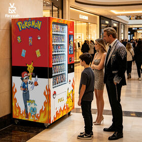 Smart Pokmon Card Vending Machine com Leitor de Cartão Combo Máquina Vending Combo Cartão IP para Game Hall