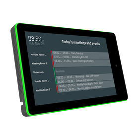 10.1" Raumbeschilderung mit LED-Lichtring, erhältlich von 10.1" bis 21.5", Farbe Weiß/Schwarz, Konferenztisch-Tablet