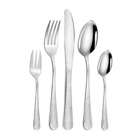410 En Acier Inoxydable Classique Vaisselle Ensemble Haut Miroir Polonais pour Les Parties De Thé De Style Occidental Couteau Fourchette À Dessert Cuillère