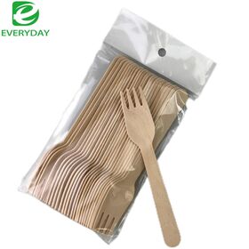 Eco Friendly 160mm Birch Wood Knife FSC Certified Biodegradable Disposable Cutlery for Restaurants and Parties Natural Finish