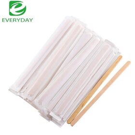 FSC Certified Birch Wood Coffee Stirrers 15cm Eco-Friendly Disposable Stir Sticks for Cafes and Events