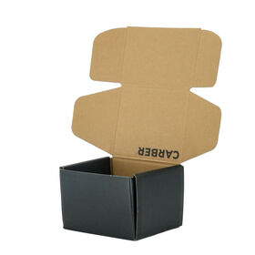 Custom Black Corrugated Airplane Mailing Box for Health Supplements Vitamin Gummies Nutraceutical Packaging