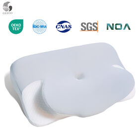 GEECO Schmetterlings-Memory-Schaum-Kissen, ergonomisch für Seitenschläfer, kühlend, hautfreundlich, für Zuhause
