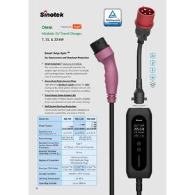 OMNI Modular Portable AC EV EU Charger TYPE 2 7KW WiFi Tuya APP 32A 1 Phase