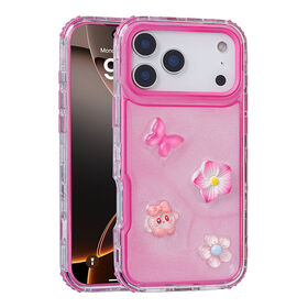 Factory price wholesale gel phone case TPU and PC 3-in-1 hybrid mobile phone case with accessories for iPhone 17 Pro Max.