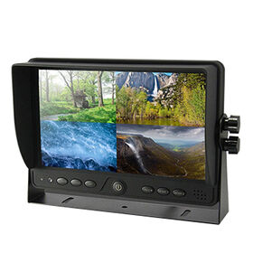 Monitor Cuádruple OEM de 9 Pulgadas con Grabación de Tarjeta SD Pantalla LCD TFT para Vehículos Comerciales