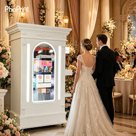 Europäischer Retro-Stil "Magic Mirror" Fotokabine mit Touchscreen für Partys und Hochzeiten