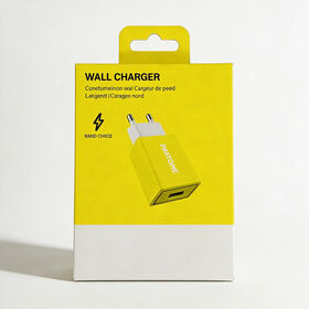 Emballage personnalisé Impression Produits Pliable Papier Boîte D'emballage de Détail pour USB Chargeur Mural avec Bac À Papier