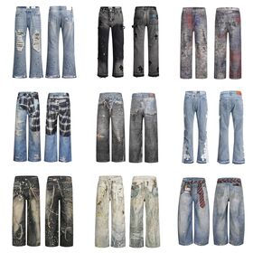 Men's Jeans designer baggy Loost Fit Oversize Vintage Grunge Heavy Industry Fashion Denim Pants Jeans Top Quality