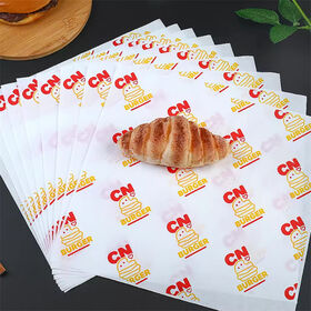 Wholesale Pe/wax/silicone Coated Food Grade Deli Custom Design and Size Grease Proof Sandwich Paper Hamburger Wrapping Paper