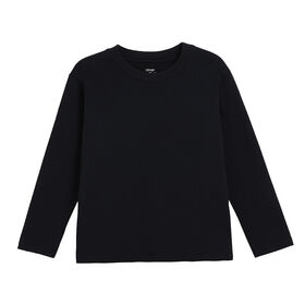 T-shirts Noirs Premium à Manches Longues en Coton Turc pour Garçons - T-shirts Basiques pour Jeunes OEM