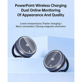 2026 New Stylish Cooling QI2.2 25W Magnetic Wireless Charger with 360 Degree Rotation Mobile Phone Stand for Mobile Phone