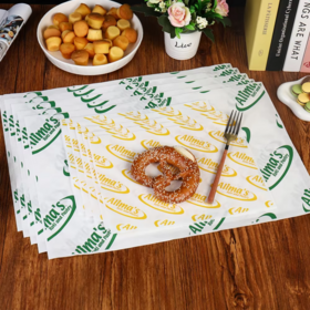 Großhandel Custom Printed Sandwich Burger Fettbeständiges Verpackungspapier Lebensmittelqualität Hamburger Brot Deli Fett Nachweis Papier mit Logo