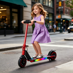 Factory direct sales Basic Model Kids Scooter 2 Wheels Safe E-Scooter with LED Lights with Foldable Safe for Children Customizable