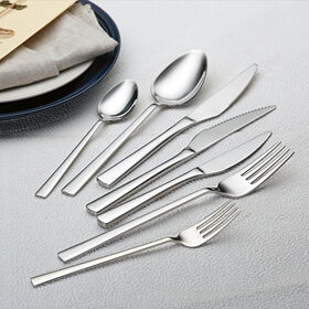 Ensemble de couverts classique personnalisé allant au lave-vaisselle : fourchette, cuillère et couteau pour restaurant