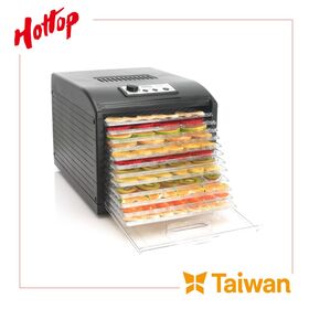Déshydrateur Alimentaire Domestique de Comptoir avec Boîtier en Plastique et 6/12 Plateaux en Acier Inoxydable, Machine de Séchage Silencieuse pour Fruits et Viande Séchée
