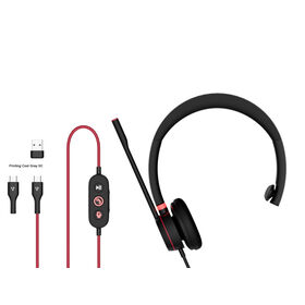 Computer Headset with ENC Noise Cancelling Microphone USB-C Connection and Stereo HiFi Sound for Office Drivers and Mobile Calls