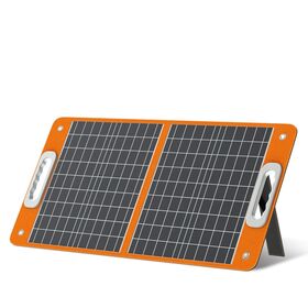 Panel Surya Portabel Lipat 60W dengan Pengisian Cepat PD, Tahan Air untuk Pasokan Daya Berkemah dan RV di Luar Ruangan
