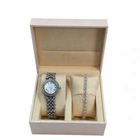 Luxury PU Leather Double Watch Box Soft Velvet Couple Watch Storage Display Case for watch Gift Packaging & Retail Showcase
