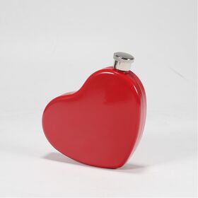 2026 Best Quality Mini Heart-Shaped Stainless Steel Metal Pocket Hip Flask Fashionable Gift for Women