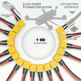 XT60 XT30 XT90 Conector Fio Pequeno Lote Personalizado, 14AWG Silicone Cabo FPV Drone LiPo MOQ 5pcs Amostra Grátis