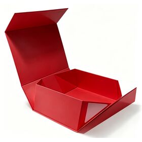 Kotak Hadiah Lipat Kustom, Kotak Kertas Portabel dengan Penutup untuk Cetak Logo