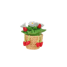 Niedliche Harz-Pflanzenfigur, dekoratives Bastelornament, saisonales Frühlingsgeschenk für Großhandelskäufer
