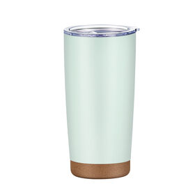 Cork Base & Splash-Proof Slide Lid,20oz Double-Walled Vacuum Insulated Stainless Steel Tumbler